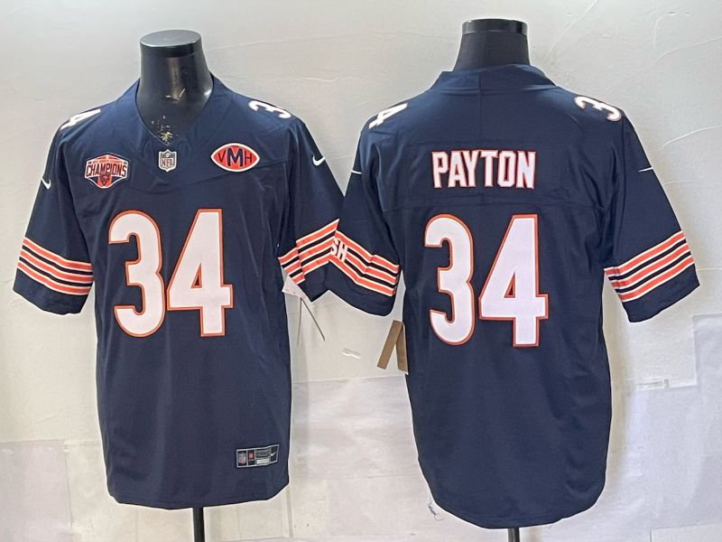 Men 2026 Chicago Bears #34 Payton Blue 3th generations Nike Limited NFL Jersey style 006